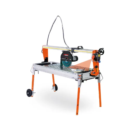 Prime 100s sierra de puente con ruedas y láser + mesa lateral + 1 x dx 330351 incl. repamine