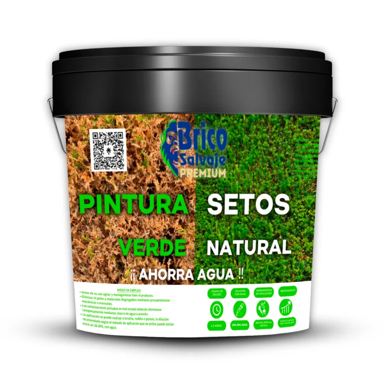 Pintura para setos secos verde bricosalvaje premium 14 l