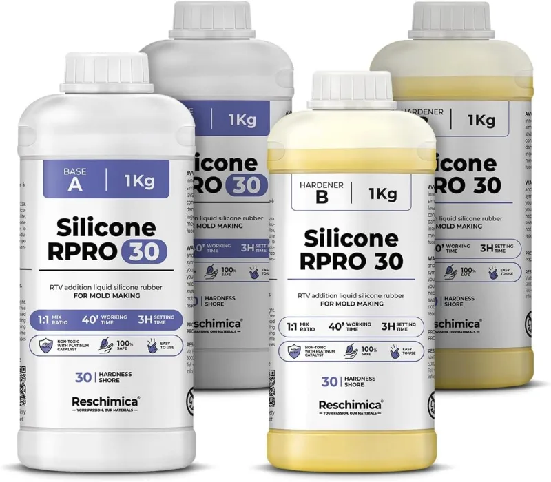 Goma de silicona para moldes 1:1 r pro 30, no tóxica (4 kg)