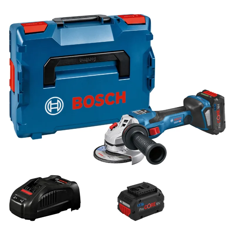 Miniamoladora bt bosch gws 18v 15sc(125) 2 baterias 5.5ah