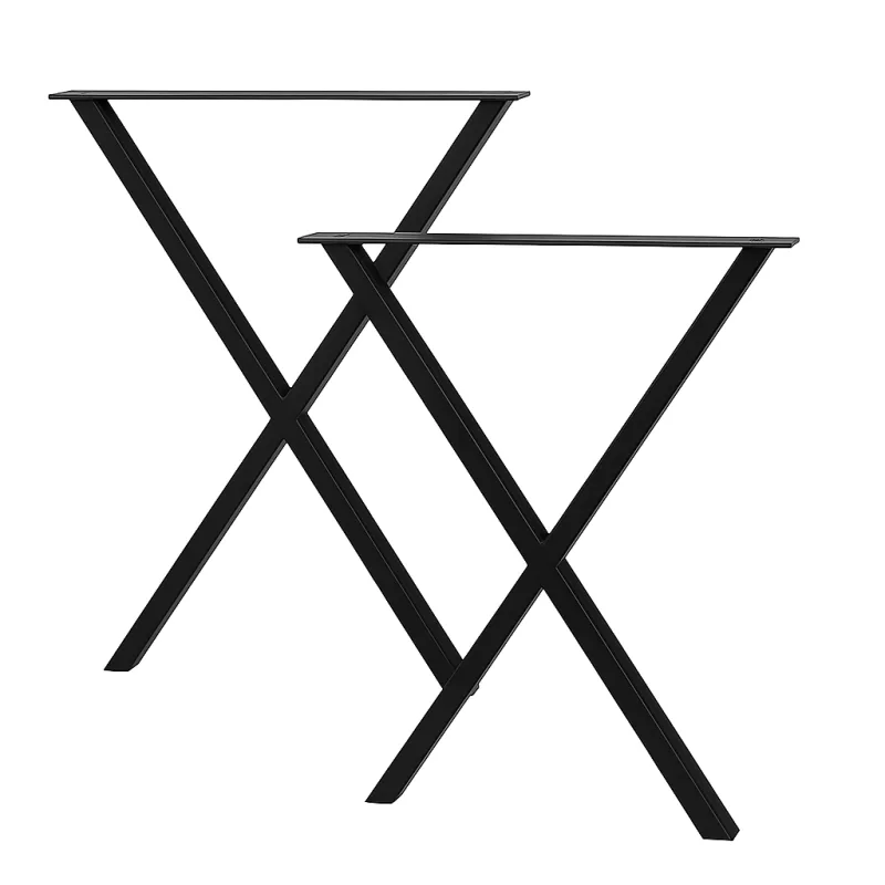 M.pascual - patas de mesa - negras - 71x78 cm - para mesa de comedor – forma x – 2 unidades