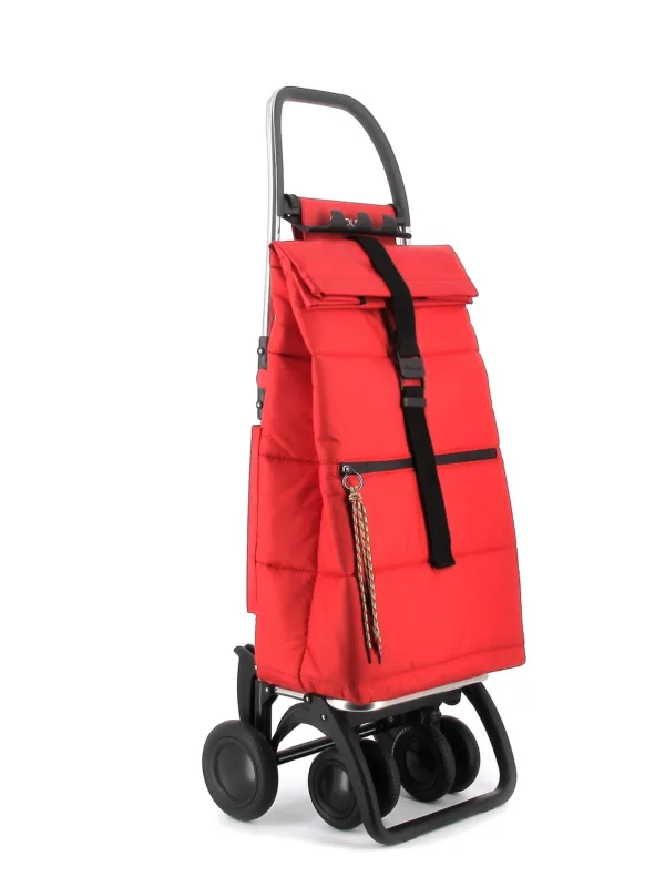 Carro rolser big polar 4 ruedas 2 giratorias plegable - rojo
