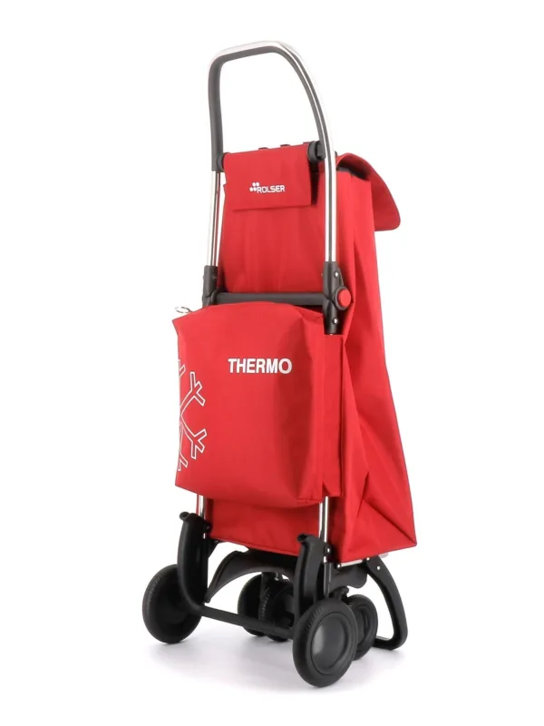 Carro rolser i-max termo zen 4 ruedas 2 giratorias plegable - rojo