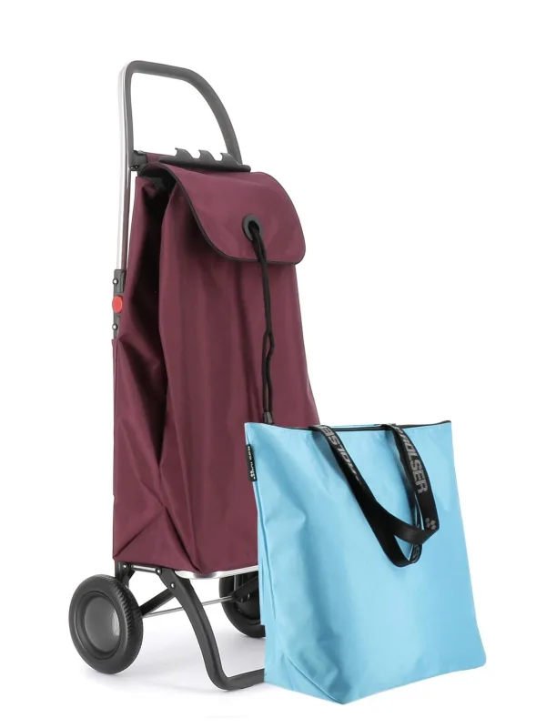 Combo carro rolser i-max mf 2 ruedas plegable + bolsa extra - burdeos