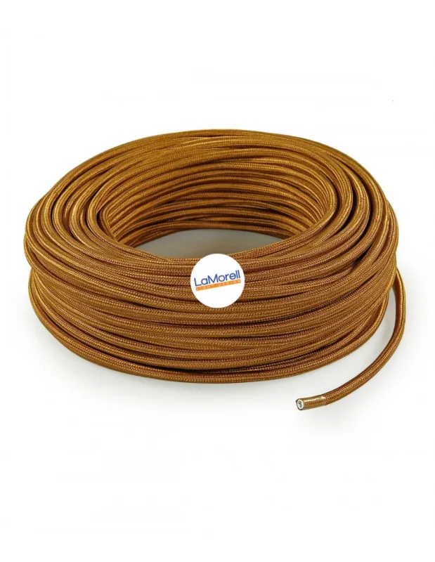 La morell lightdesign - cable electrico redondo recubierto de tejido whiskey lm77 50mt 2x0.75