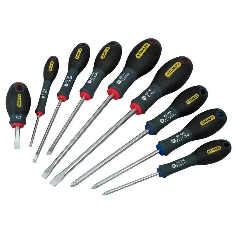 Juego de 9 destornilladores - stanley fatmax - fmht65424-0 - electricista + mecánico + pozidriv