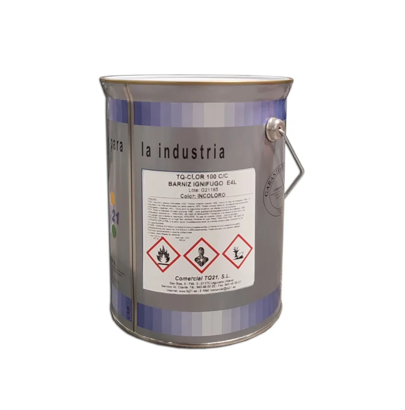 Barniz ignifugo incoloro tq-clor 100 c/c 4 lt