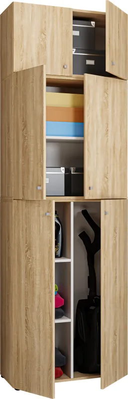 Vcm armarios polivalentes lona sonoma oak h. 223 x b. 70 x t. 39 cm