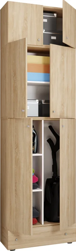 Vcm armarios polivalentes lona sonoma oak h. 240 x b. 70 x t. 39 cm