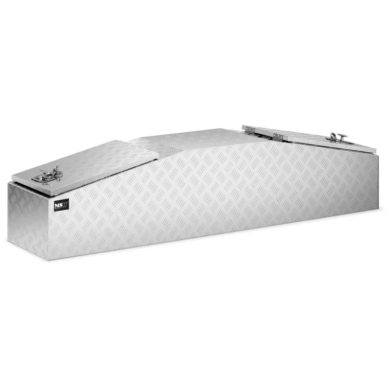 Caja de herramientas de aluminio - chapa corrugada - 177 x 40 x 40 cm - 280 l - con cerradura