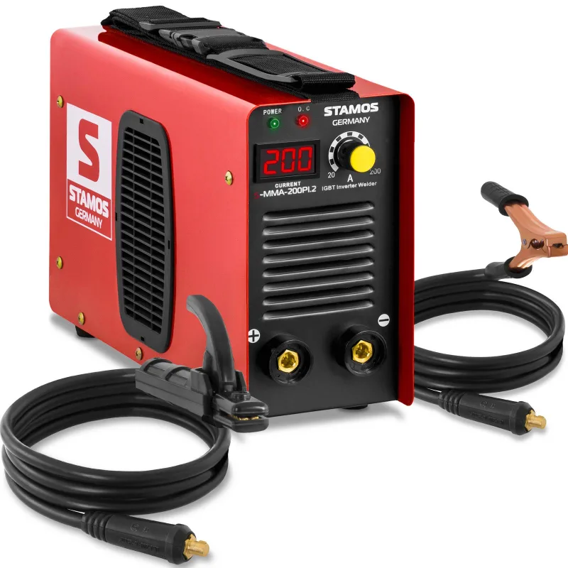 Soldador mma - 200 a - hot start - pantalla led