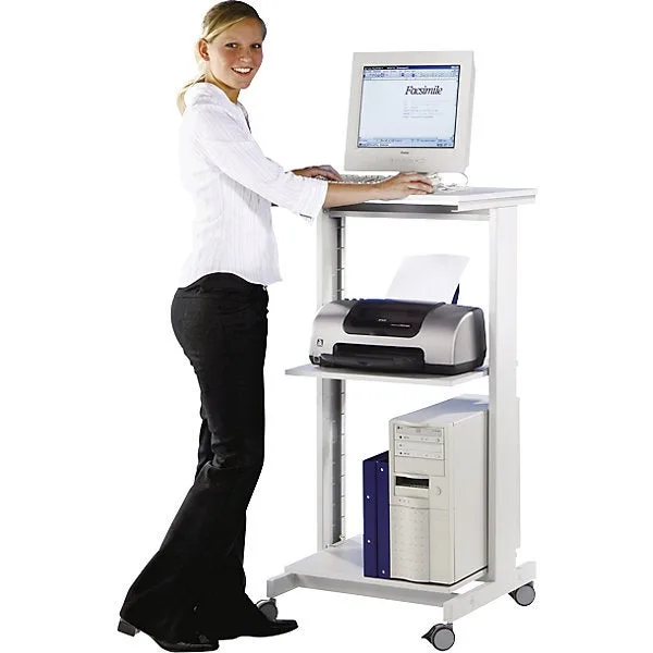 Twinco table de travail pour pc h1180xl600xp500 mm gris clair, ral