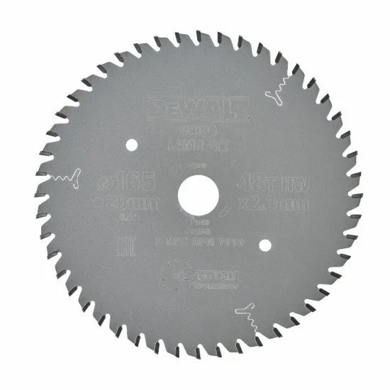 Hoja de sierra circular de inmersión dewalt 165x20 mm 48 dientes taller extremo - dt1086-qz