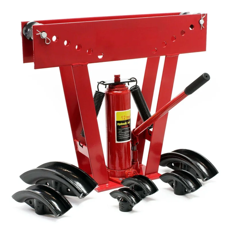 Prensa dobladora de tubos hidráulica de 12 toneladas para taller de calefacción máquina dobladora de tubo 16_0000775