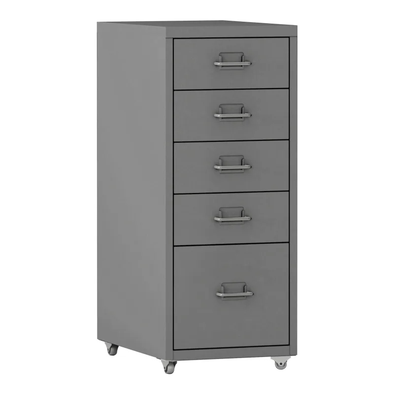 Cajonera de oficina con ruedas para documentos archivadores y material de oficina 5 cajones 69 x 28 x 41 03_0006329