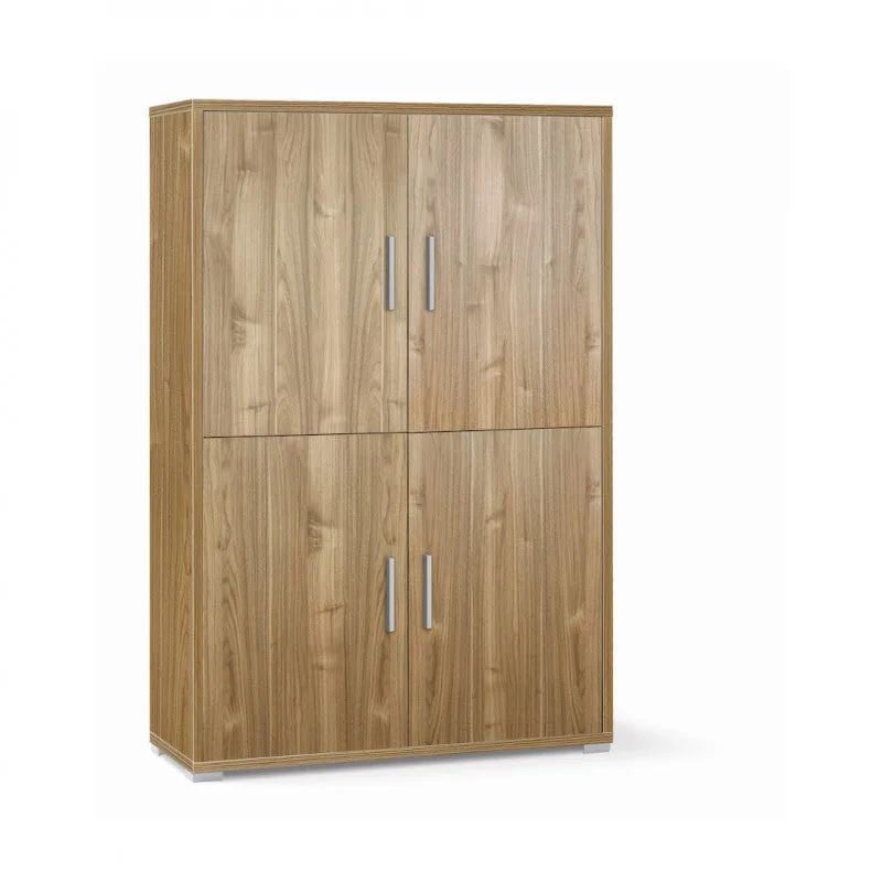 Armario de 4 puertas (108 l x 41 p x 161 h) – acabado en madera de nogal – sarmog