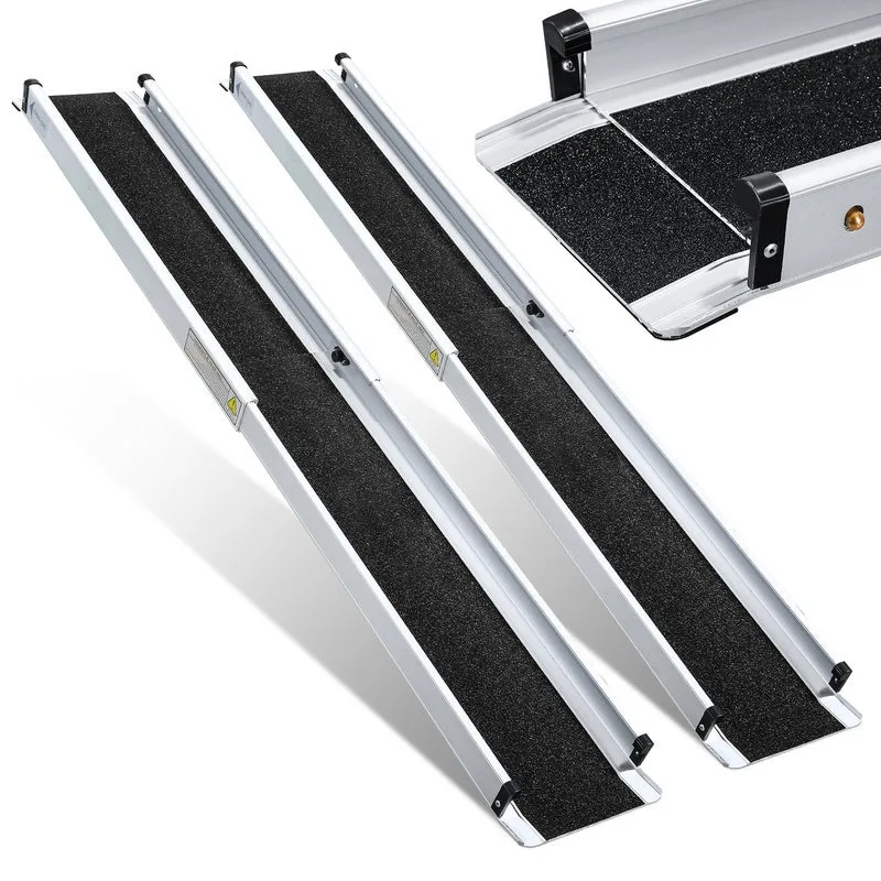 Rampa para silla de ruedas rampa de acceso plegable rampa telescópica de aluminio, as antideslizante, bolsa incluida 213cm