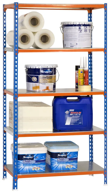 Estanteria sin tornillos simonclik azul/naranja plus 5/40