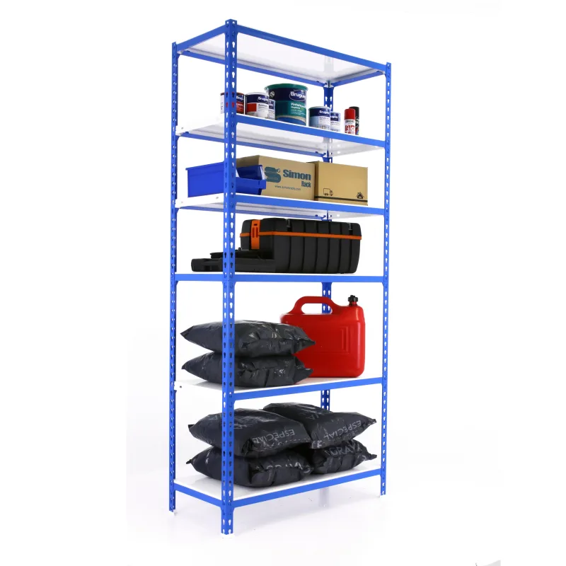 Estanteria sin tornillos metalica simonclik azul plus 6/30