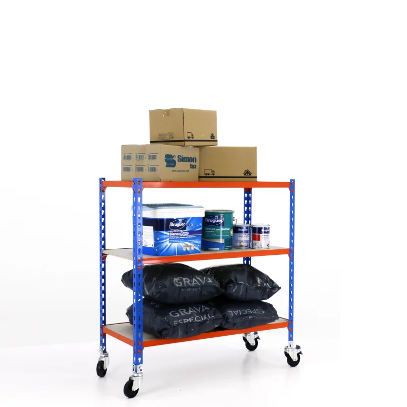 Estanteria sin tornillos maderclick azul plus 3/30