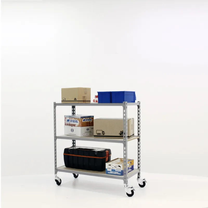 Estanteria sin tornillos maderclick gris movil plus 3/50