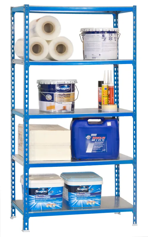 Estanteria sin tornillos simonclik azul/galva mini 5/30