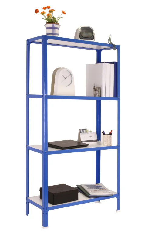 Estanteria sin tornillos homeclick wood azul plus 4/30