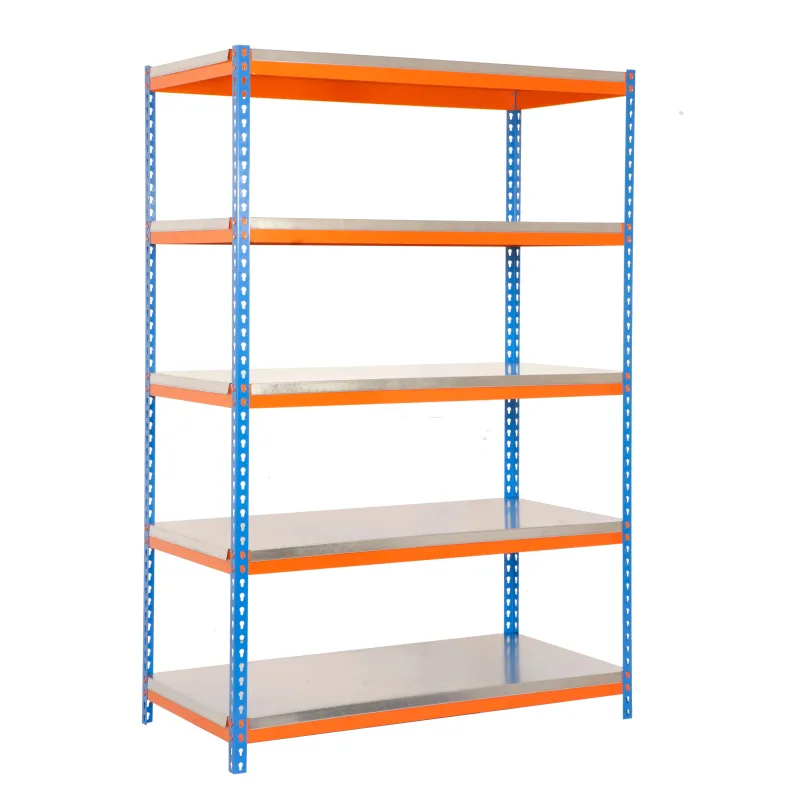 Estanteria bricoforte metal azul/naranja/galva 200x120x60cm