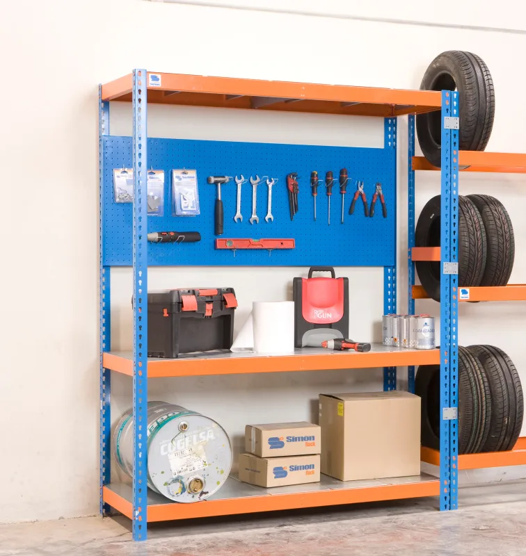Estanteria simonforte 3 azul/galva 200x180x60cm