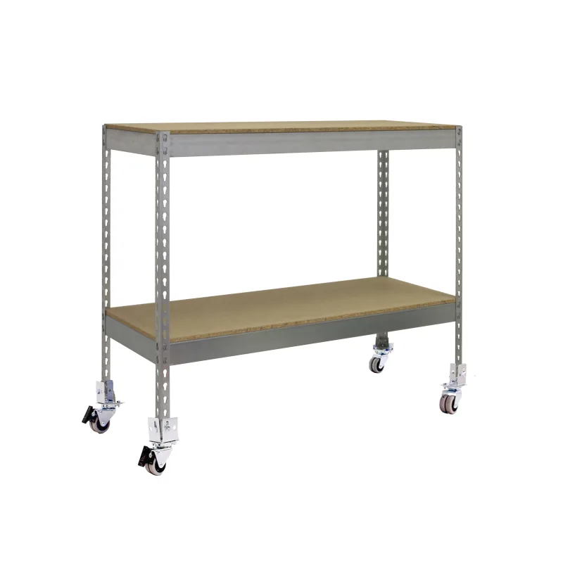 Estanteria simonforte 2 movil galva/ madera 90x150x45cm