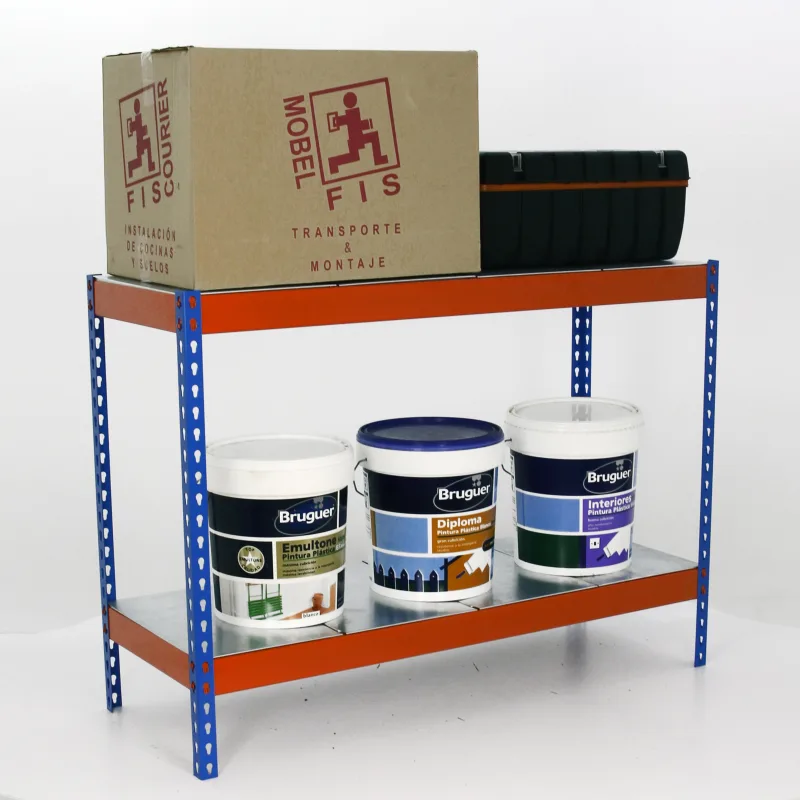 Estanteria ecoforte azul/naranja/galva 90x150x60cm