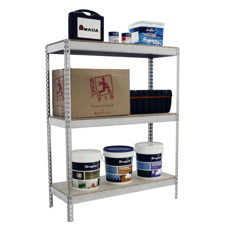 Estanteria simonforte 3 galva/ madera 150x150x60cm