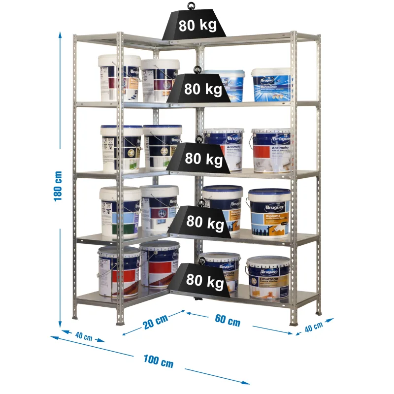 Estantería metálica en kit simonrack 180x100x40cm