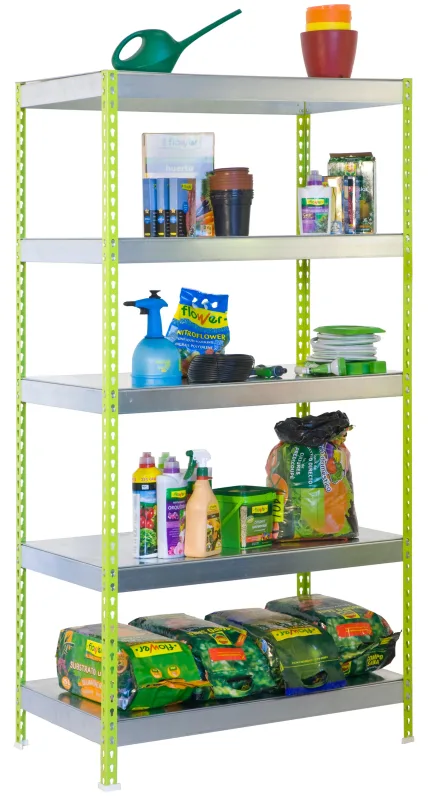 Estanteria sin tornillos bricoforte verde 200x100x60