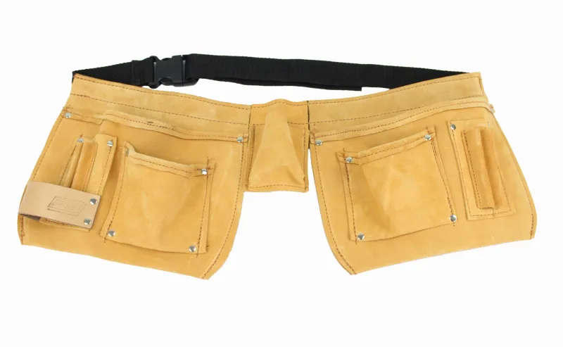 Portaherrmientas cuero 12 bolsillos