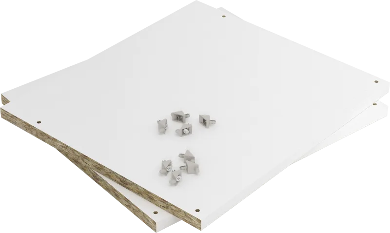 Pack dos baldas despensero 37x33x1,5 cm color blanco