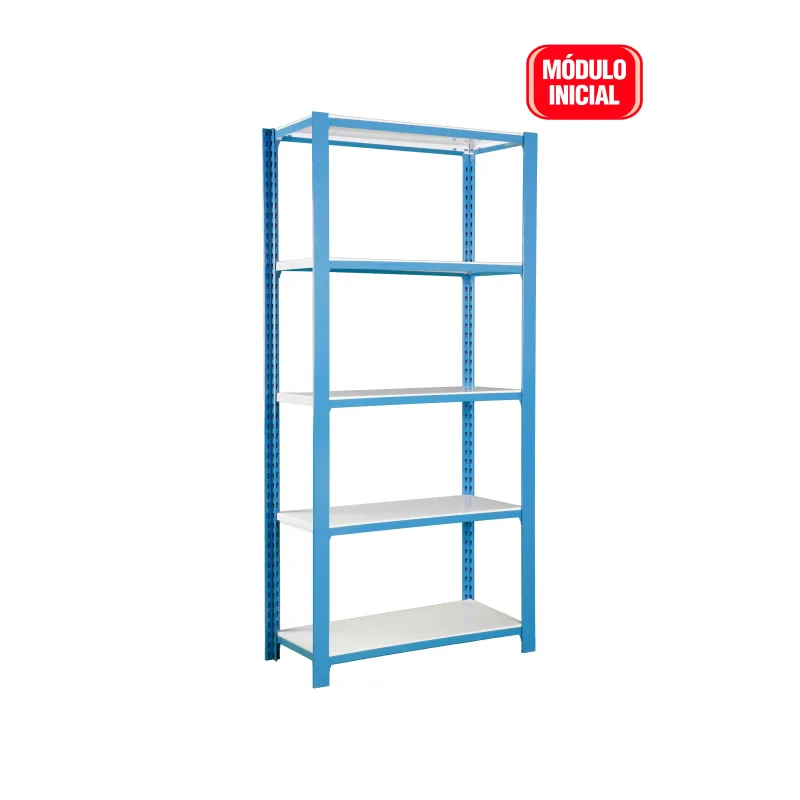 Estantería sin tornillos officlick inicial azul 210x90x40