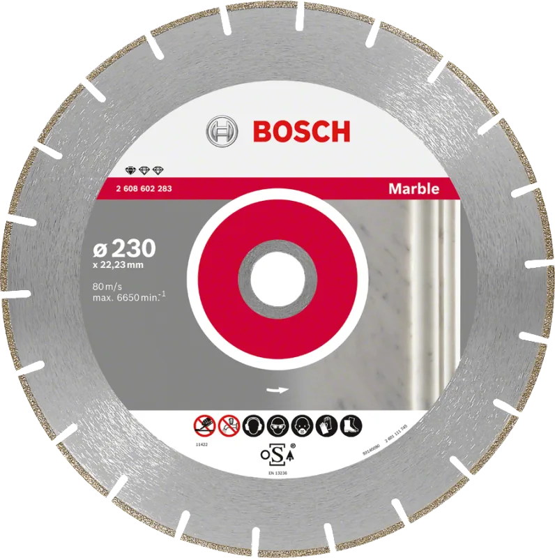 Estándar de placa de corte de diamantes para mármol. 230 x 22.