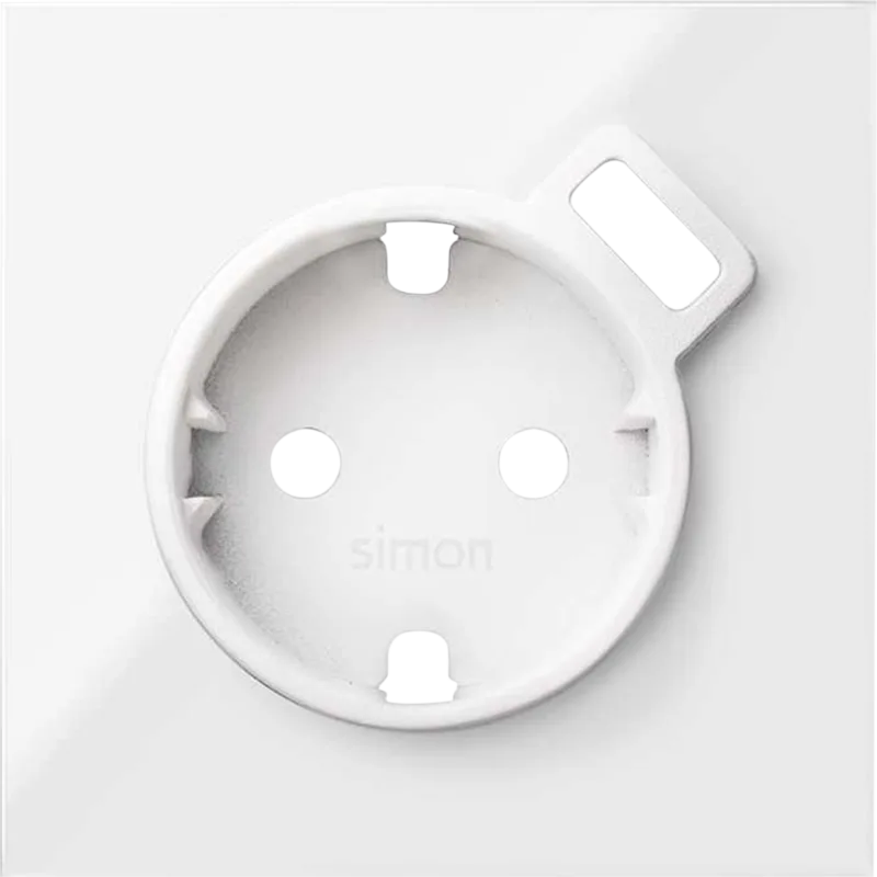 Tapa de enchufe + toma de usb simon 100 blanco