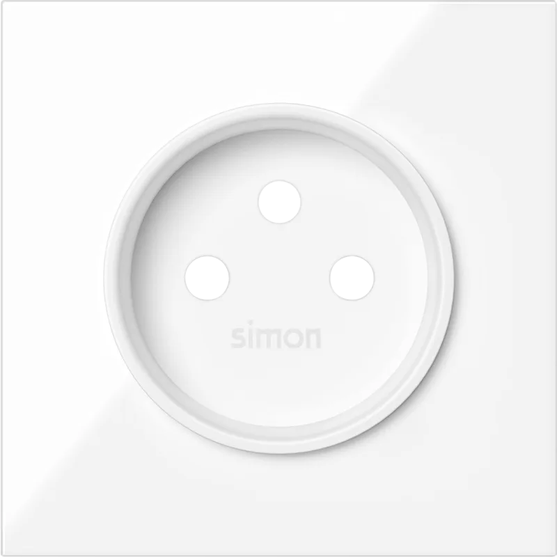 Tapa de enchufe francés simon 100 blanco