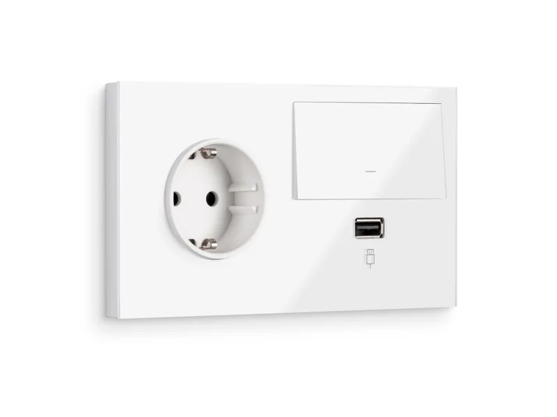 Base schuko + usb simon 100