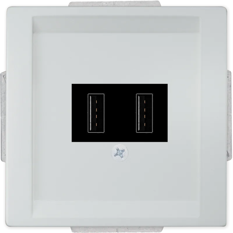 Toma doble cargador usb siemens style blanco