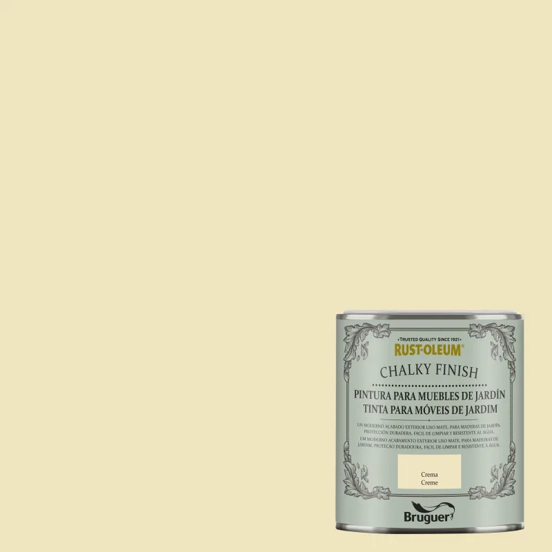 Pintura a la tiza chalky finish rust-oleum exterior 750 ml crema