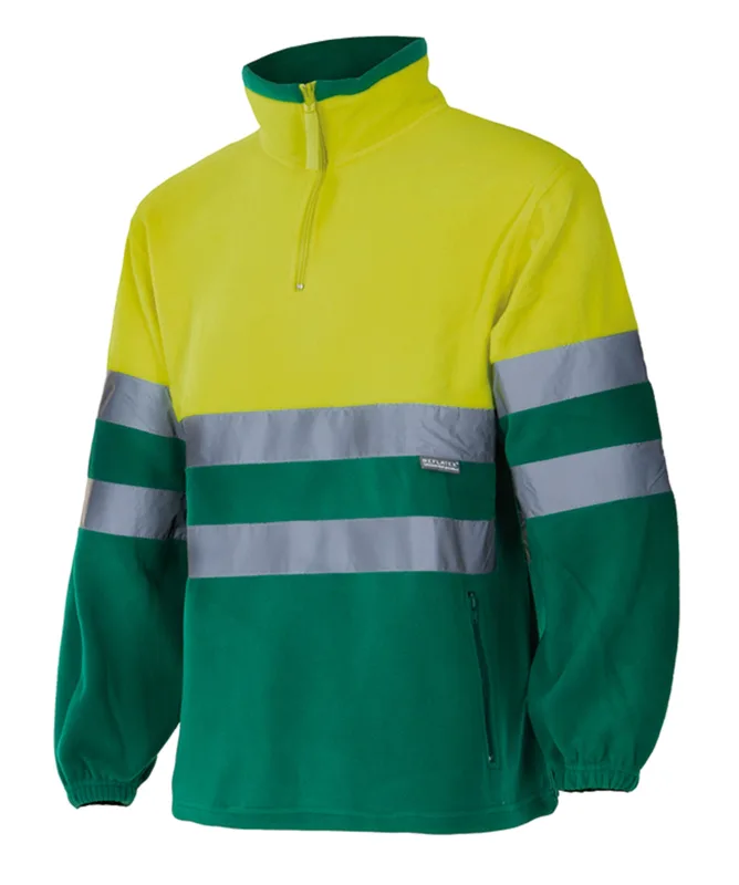 Forro polar bicolor av velilla - verde/amarillo flúor - xl