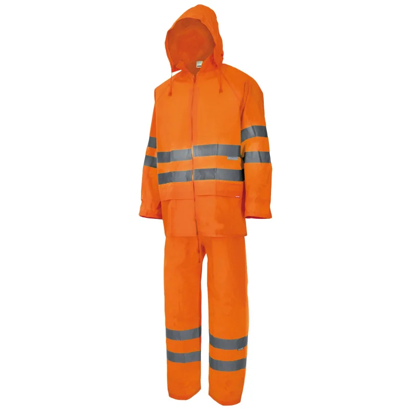 Traje lluvia dos piezas av velilla - naranja flúor - l