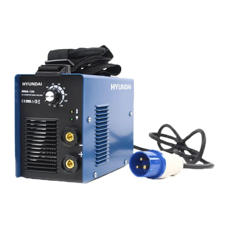 Soldadora inverter hyundai, mma de 120a, elect. 1-3,2mm