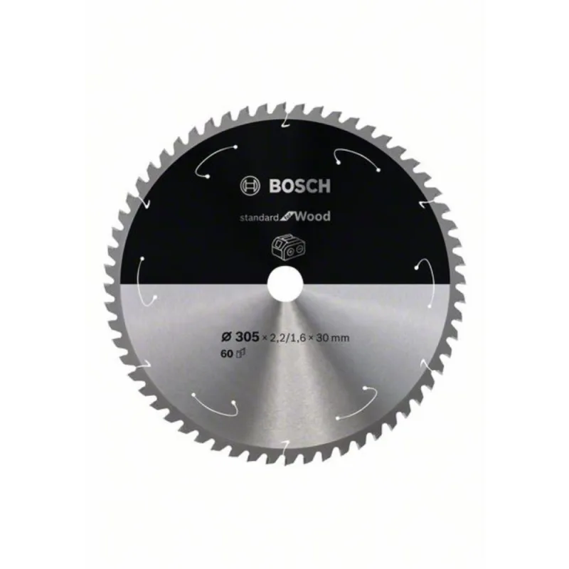 Hoja de sierra circular estándar para madera, 305x2.2 / 1.6x30,60 dientes