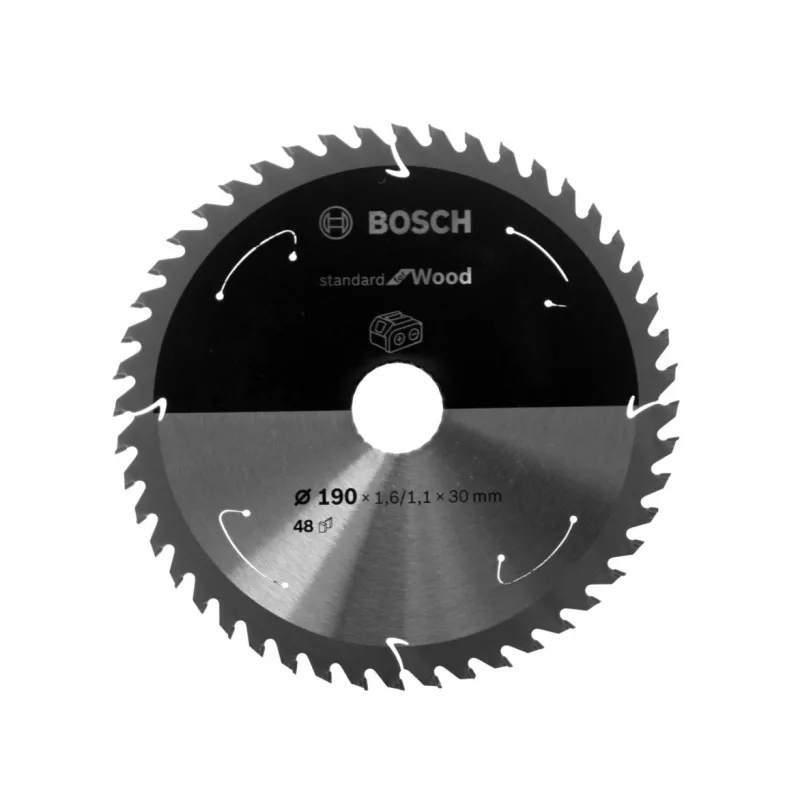 Bosch lame de scie circulaire standard pour bois 190 x 1,6 x 30 / 20 mm - 48 dents ( 2608837710 )