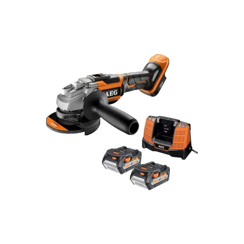 Aeg - amoladora angular 125 mm brushless 18 v pro li-ion 5.0 ah con maletín - bews 18-125bl-502c