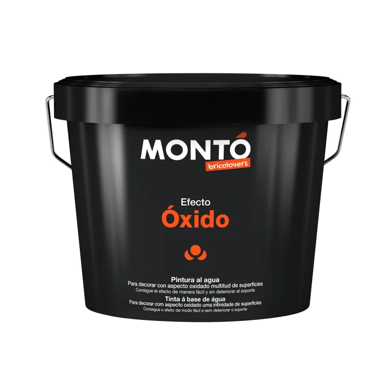 Pintura decorativa efecto óxido montó color óxido 2.5 litros